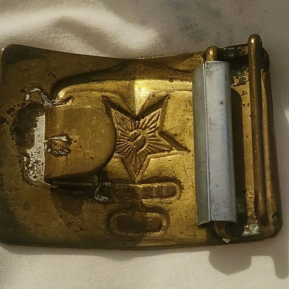 Vintage Connectable Hammer & Sickle NAVY Brass Belt Buckle USSR Soviet Military